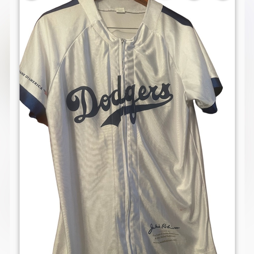 Vintage Dodgers Jersey #42 Jackie Robinson Zip Up BOA Jersey - Picture 4 of 13